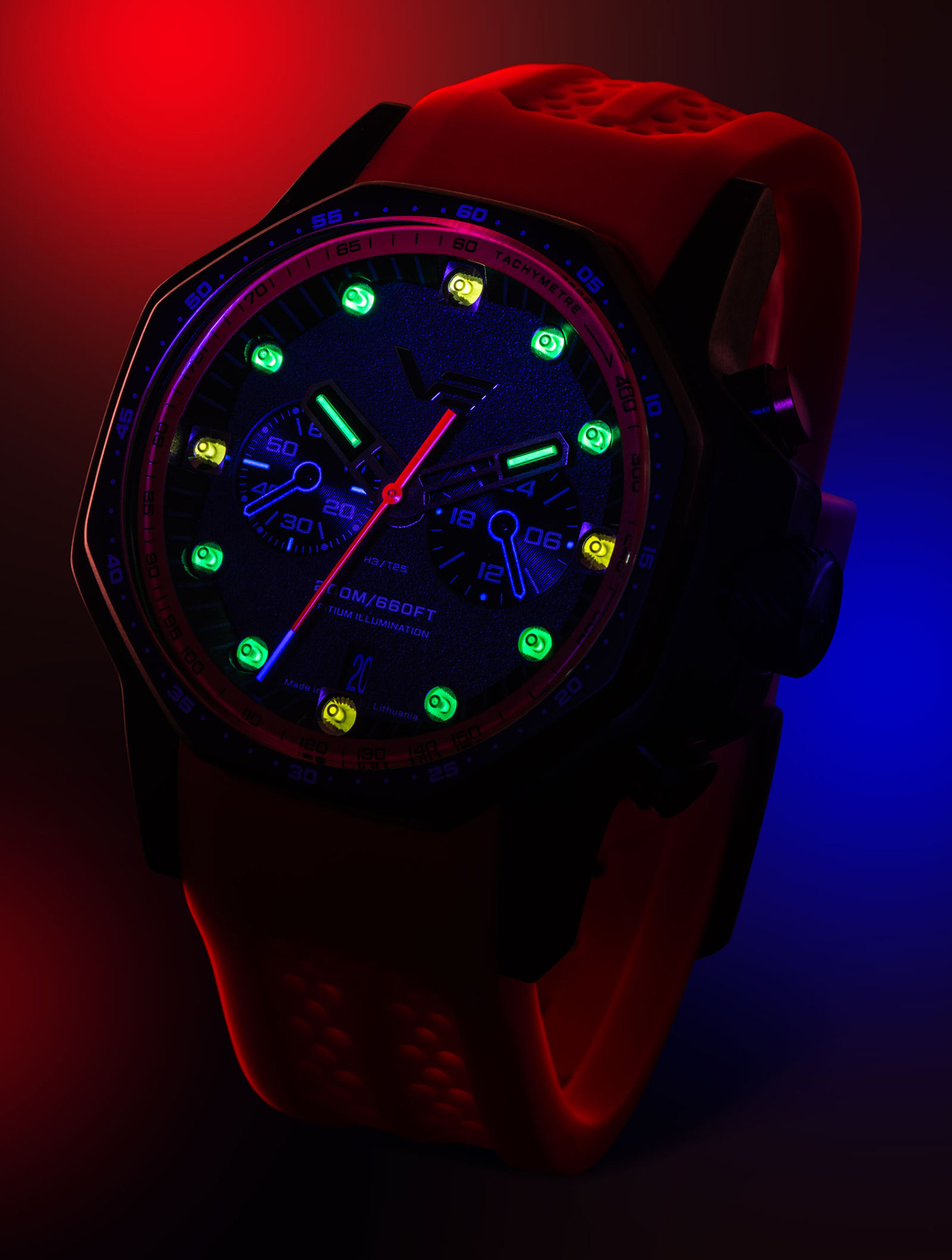 zegarek Vostok Europe VK64-640C699SW męski z tachometr Atomic Age - miniatura 6