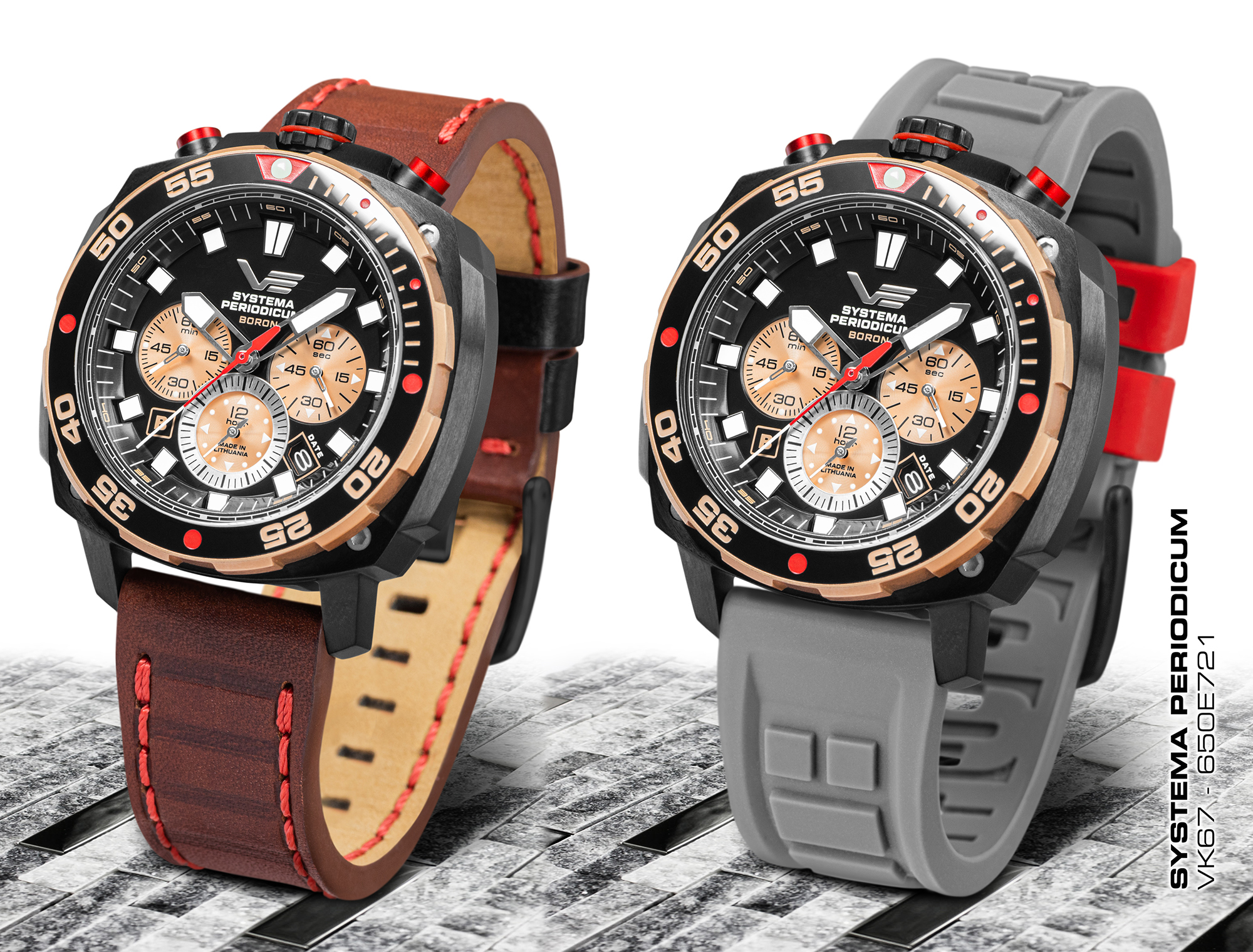 zegarek Vostok Europe VK67-650E721 czarny Systema Periodicum - miniatura 6