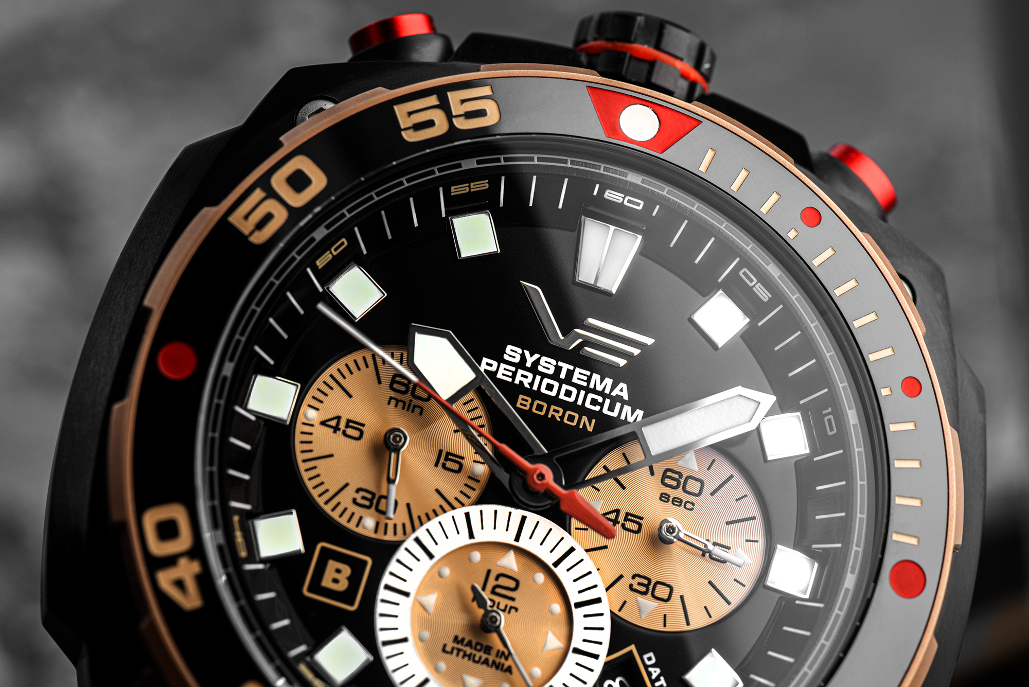 zegarek Vostok Europe VK67-650E721 kwarcowy męski Systema Periodicum Systema Periodicum Boron - miniatura 9