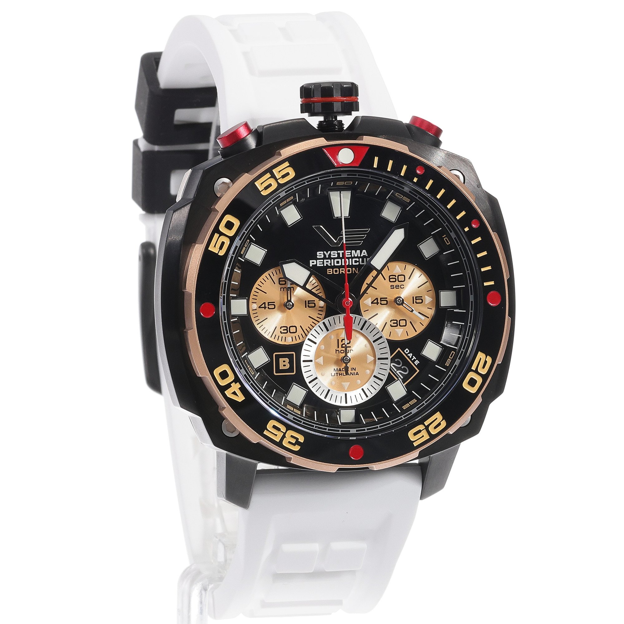 zegarek Vostok Europe VK67-650E721SW Systema Periodicum Boron męski z chronograf Systema Periodicum - miniatura 3