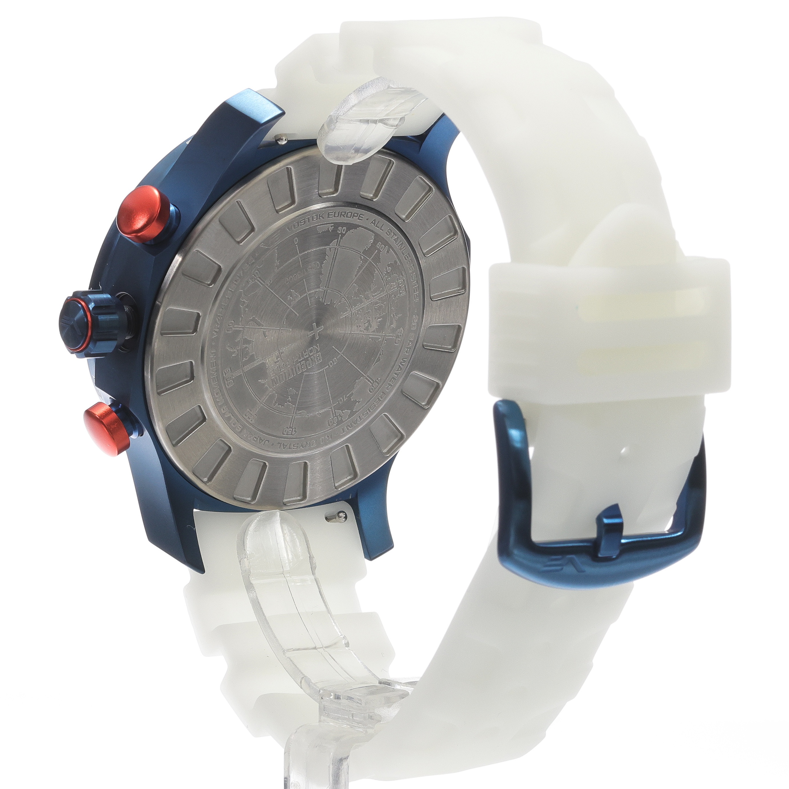zegarek Vostok Europe VR42-595D734SWL Expedition North Pole 1 Polar Sunrise Solar 47mm męski z chronograf Expedition