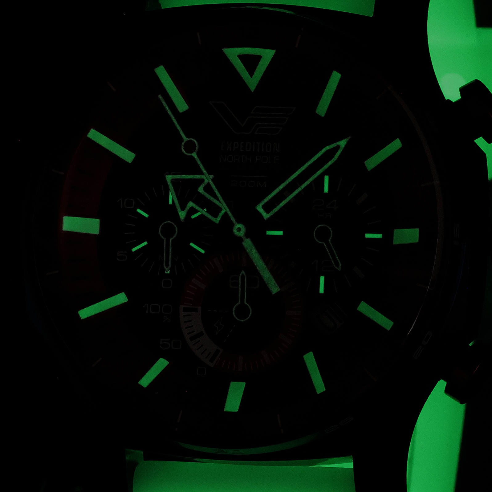 zegarek Vostok Europe VR42-595D734SWL solar męski Expedition Expedition North Pole 1 Polar Sunrise Solar 47mm