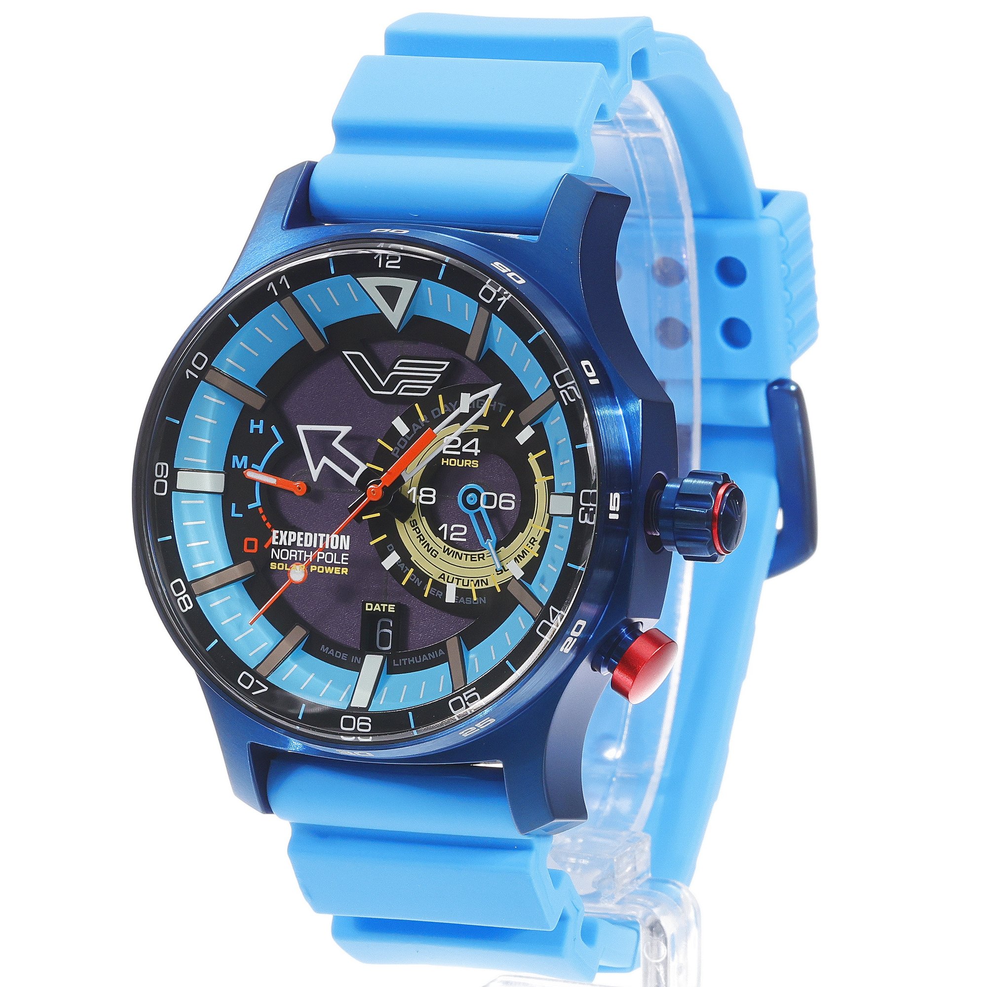 zegarek Vostok Europe VS57-595D736S solar męski Expedition Expedition North Pole 1 Polar Ice Solar 47mm