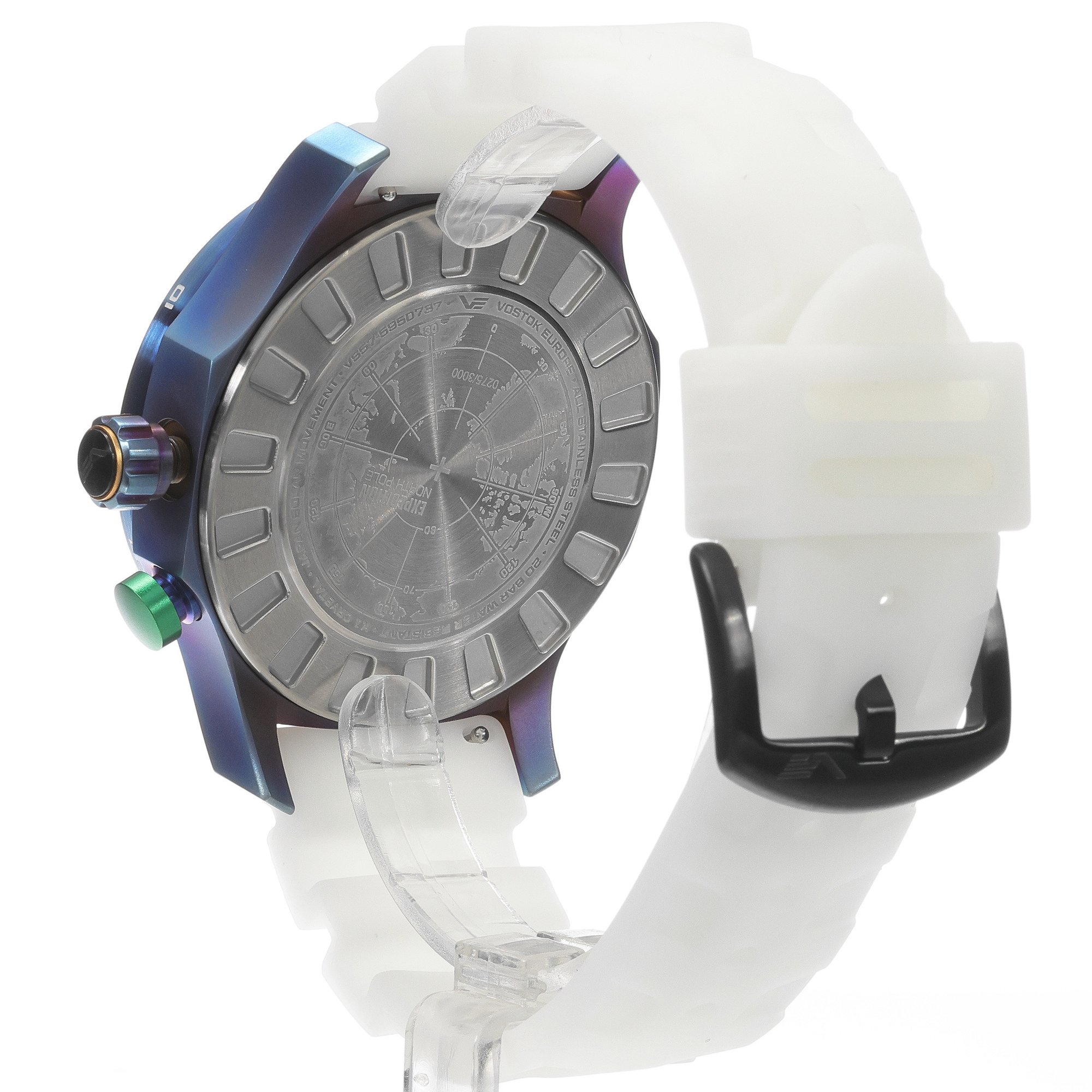 zegarek Vostok Europe VS57-595D737S solar męski Expedition Expedition North Pole 1 Polar Light Solar 47mm - miniatura 4
