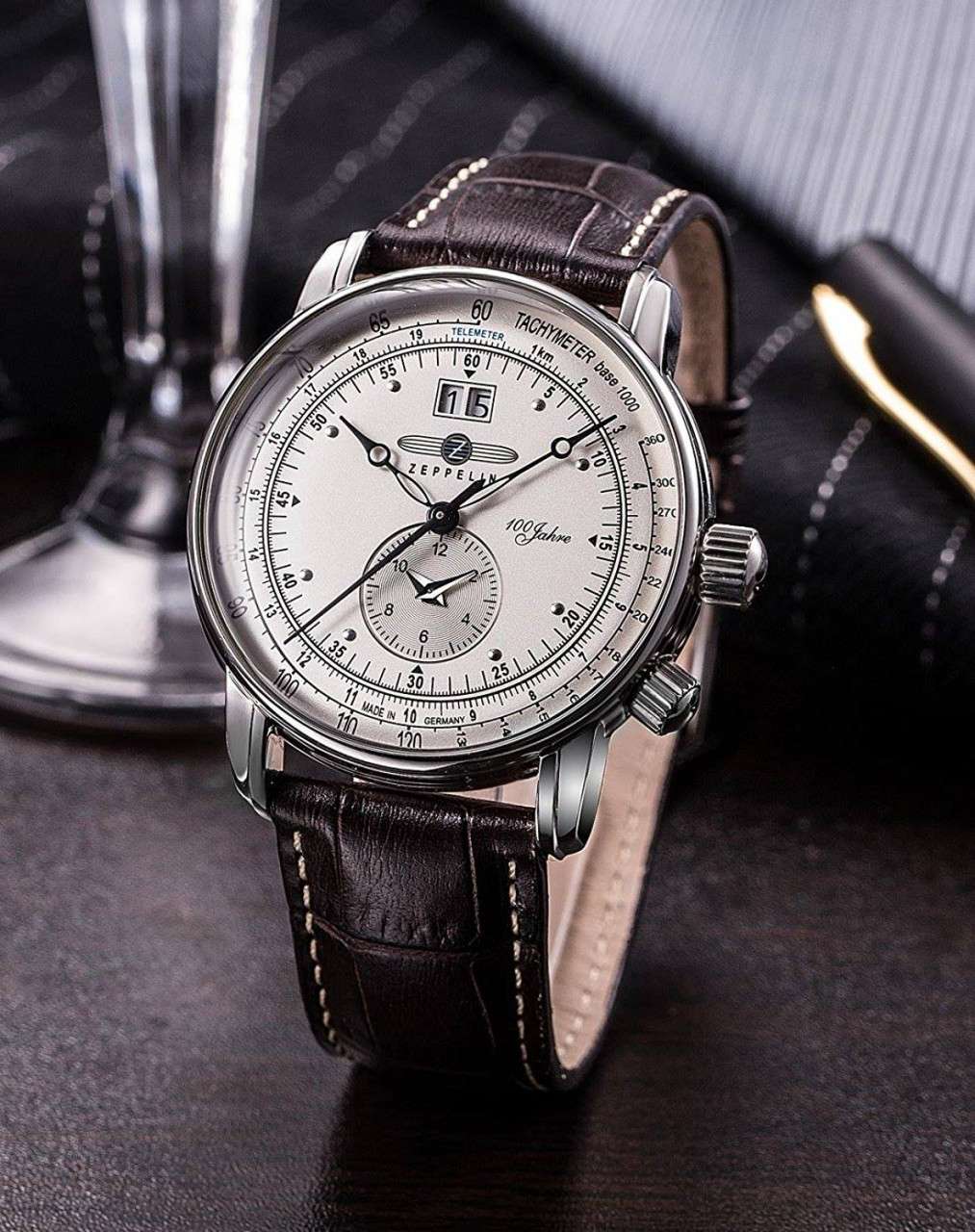 zegarek Zeppelin 7640-1 srebrny 100 Years Zeppelin Ed 1