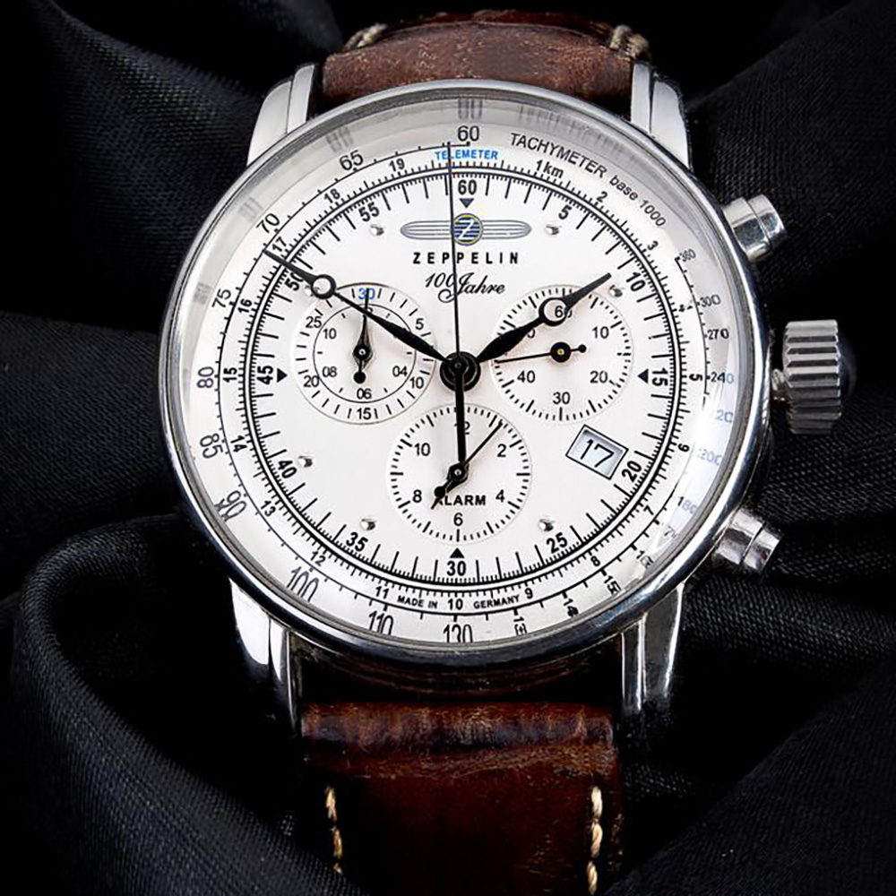 zegarek Zeppelin 7680-1 srebrny 100 Years Zeppelin Ed 1