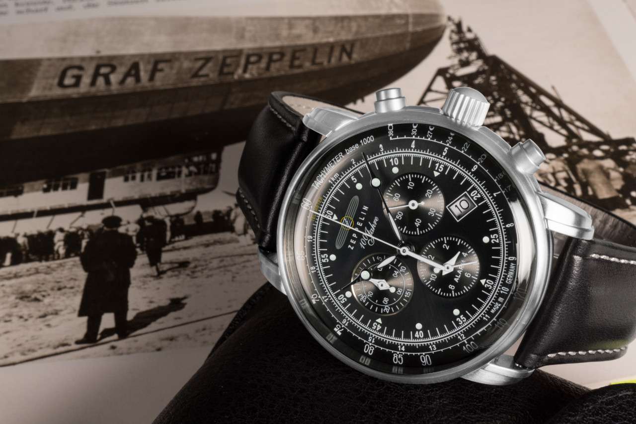 zegarek Zeppelin 7680-2 srebrny 100 Years Zeppelin Ed 1