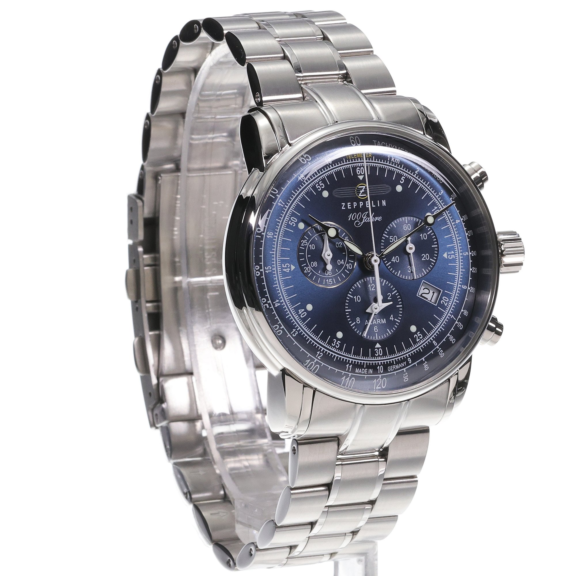zegarek Zeppelin 7680MB3 100 Years Zeppelin Quartz Chrono męski z tachometr 100 Years Zeppelin Ed 1 - miniatura 3