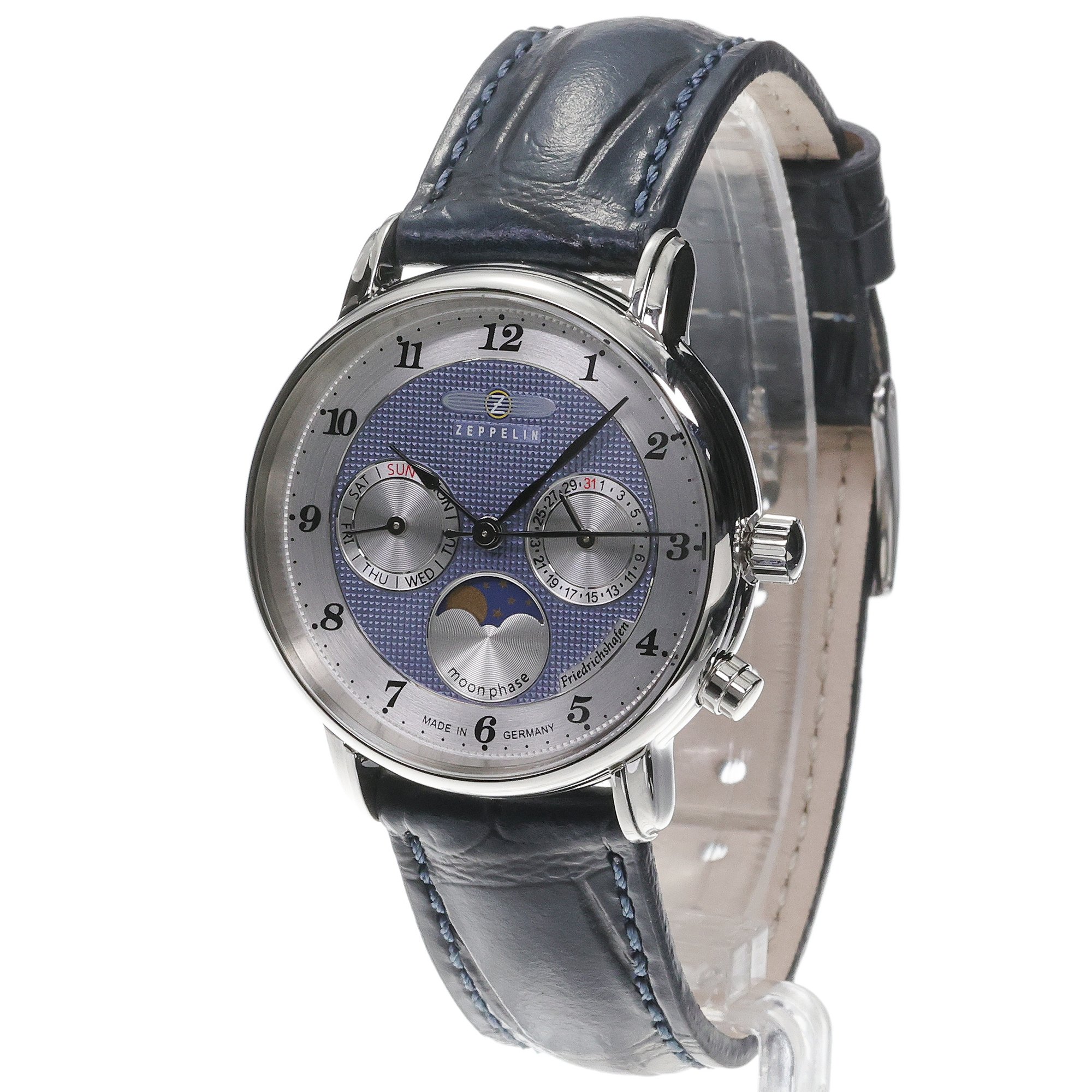 Zeppelin 85373 Friedrichshafen Lady Day-Date Moonphase zegarek lotniczy Zeppelin