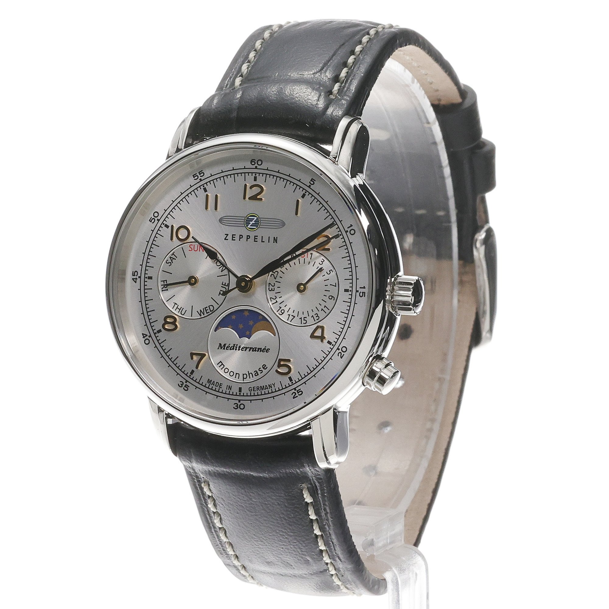 Zeppelin 96371 Mediterranee Mediterranee Moonphase zegarek damski klasyczny mineralne utwardzane - miniatura 2