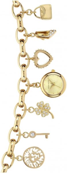 Anne Klein Crystal Accented Charm Bracelet Watch 10-7604CHRM