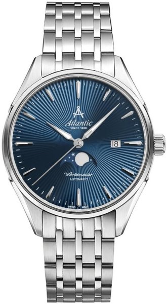 Zegarek Atlantic 52788.41.51 Worldmaster Moonphase Green Aventurine