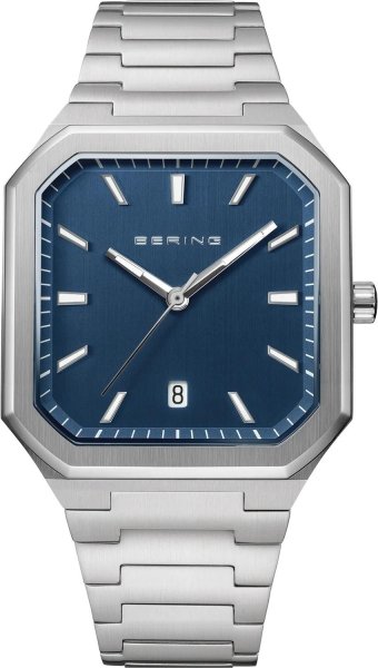 Zegarek Bering 16537-707 Classic Square Blue Silver