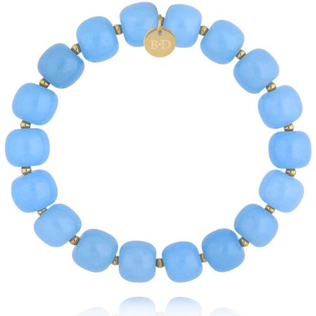 Biżuteria By Dziubeka BPA0664 Bransoletka z niebieskimi jadeitami
