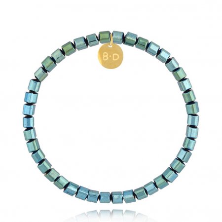 Biżuteria By Dziubeka BTW2551 Bransoletka z hematytami zielonymi damska Volcano