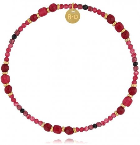 Biżuteria By Dziubeka BTW3266 Bransoletka z turmalinami i granatami
