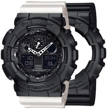 Zegarek męski G-SHOCK SET GA-100-1A1ER + BEZEL 10358741 + PASEK 10366715