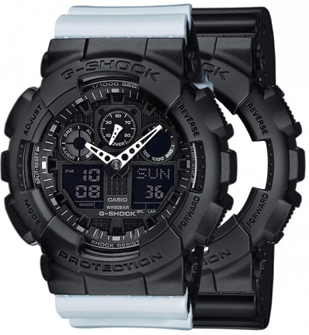 Zegarek męski G-SHOCK SET GA-100-1A1ER + BEZEL 10358741 + PASEK 10527469