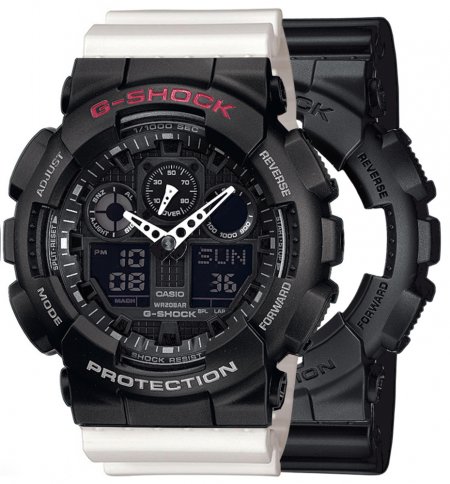 Zegarek męski G-SHOCK SET GA-100-1A1ER + BEZEL 10378531 + PASEK 10366715