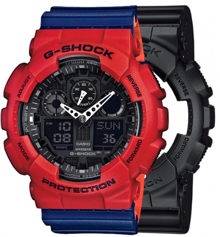 Zegarek męski G-SHOCK SET GA-100-1A1ER + BEZEL 10395289 + PASEK 10527467