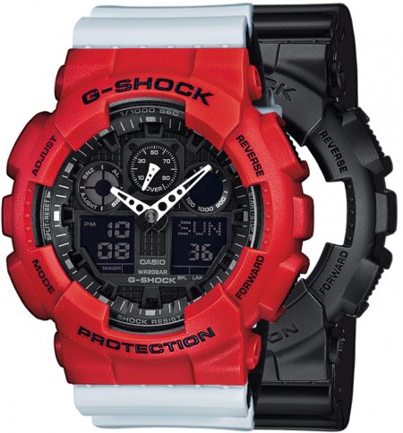 Zegarek męski G-SHOCK SET GA-100-1A1ER + BEZEL 10395289 + PASEK 10527469