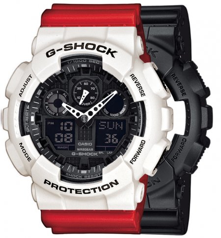 G-SHOCK SET GA-100-1A1ER + BEZEL 10395292 + PASEK 10395226
