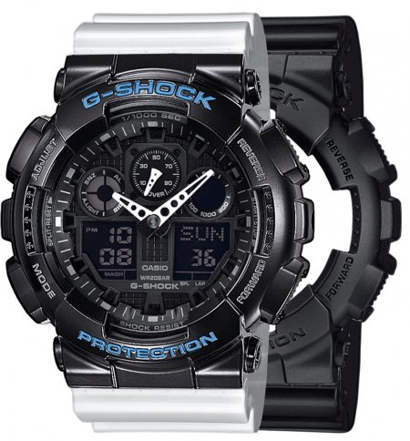 Zegarek męski G-SHOCK SET GA-100-1A1ER + BEZEL 10407691 + PASEK 10347710