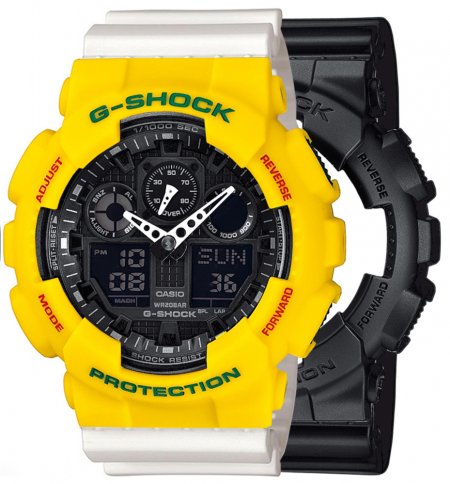 Zegarek męski G-SHOCK SET GA-100-1A1ER + BEZEL 10414779 + PASEK 10366715