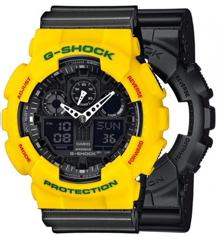 Zegarek męski G-SHOCK SET GA-100-1A1ER + BEZEL 10414779 + PASEK 10467764
