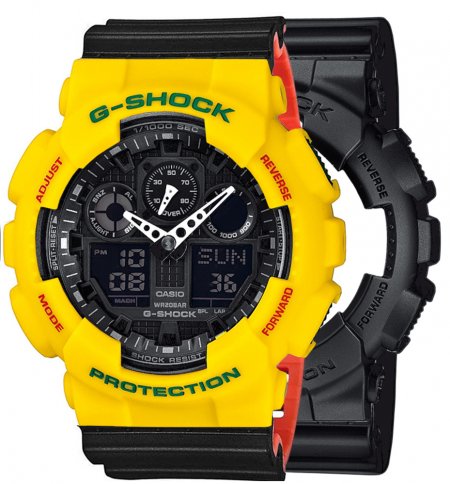 Zegarek męski G-SHOCK SET GA-100-1A1ER + BEZEL 10414779 + PASEK 10577142