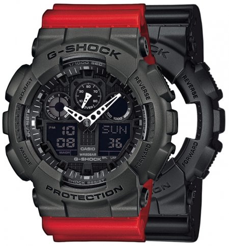 Zegarek męski G-SHOCK SET GA-100-1A1ER + BEZEL 10467795 + PASEK 10395226