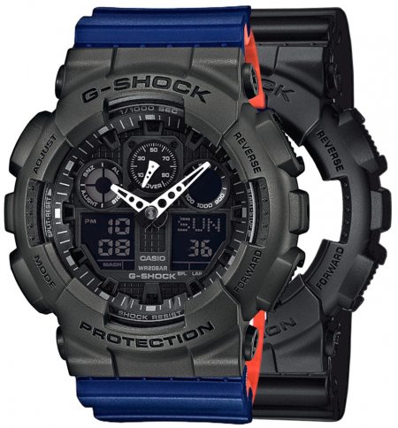 Zegarek męski G-SHOCK SET GA-100-1A1ER + BEZEL 10467795 + PASEK 10527467