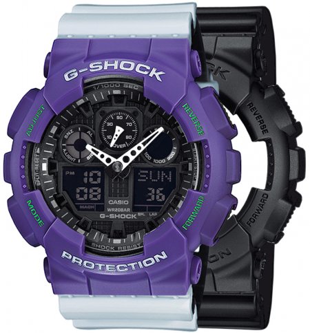 Zegarek męski G-SHOCK SET GA-100-1A1ER + BEZEL 10498250 + PASEK 10527469