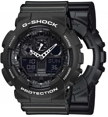 Zegarek męski G-SHOCK SET GA-100-1A1ER + BEZEL 10508136 + PASEK 10467764