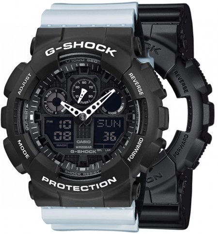 Zegarek męski G-SHOCK SET GA-100-1A1ER + BEZEL 10508136 + PASEK 10527469