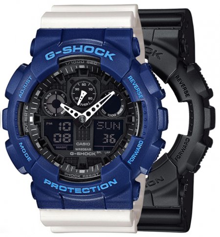 Zegarek męski G-SHOCK SET GA-100-1A1ER + BEZEL 10527398 + PASEK 10366715