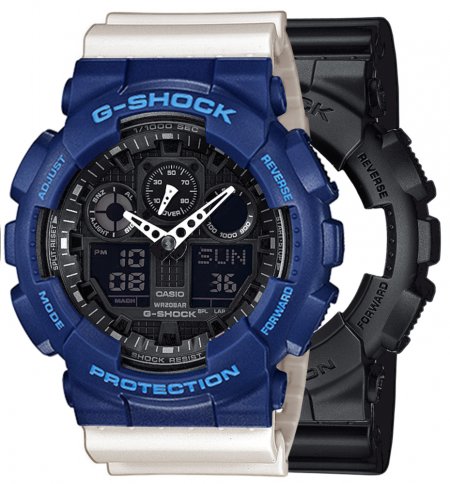 Zegarek męski G-SHOCK SET GA-100-1A1ER + BEZEL 10527398 + PASEK 10395227