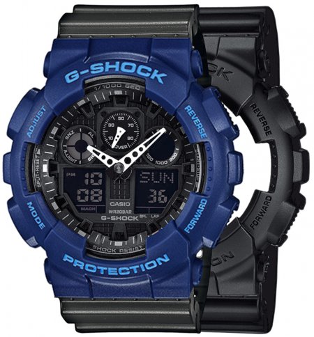 Zegarek męski G-SHOCK SET GA-100-1A1ER + BEZEL 10527398 + PASEK 10467764