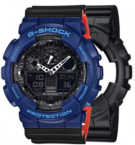 Zegarek męski G-SHOCK SET GA-100-1A1ER + BEZEL 10527398 + PASEK 10577142