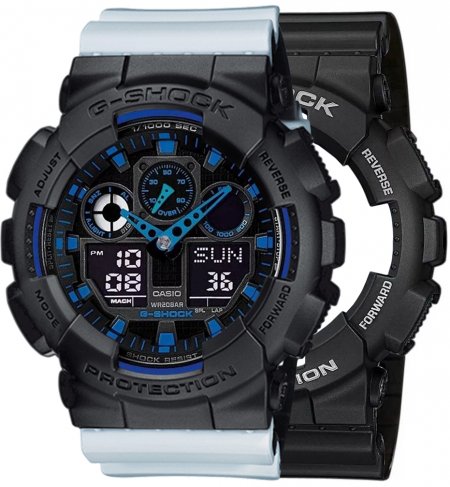 Zegarek męski G-SHOCK SET GA-100-1A2ER + BEZEL 10358741 + PASEK 10527469