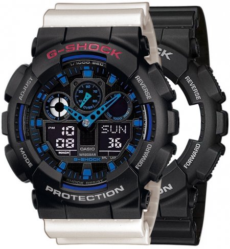 Zegarek męski G-SHOCK SET GA-100-1A2ER + BEZEL 10378531 + PASEK 10395227