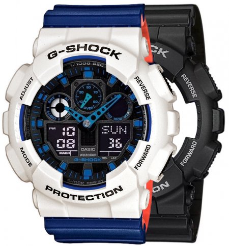 Zegarek męski G-SHOCK SET GA-100-1A2ER + BEZEL 10395292 + PASEK 10527467