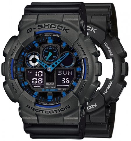 Zegarek męski G-SHOCK SET GA-100-1A2ER + BEZEL 10467795 + PASEK 10347688