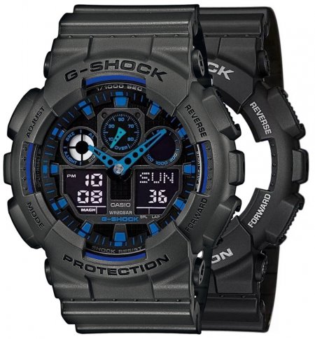 Zegarek męski G-SHOCK SET GA-100-1A2ER + BEZEL 10467795 + PASEK 10467764
