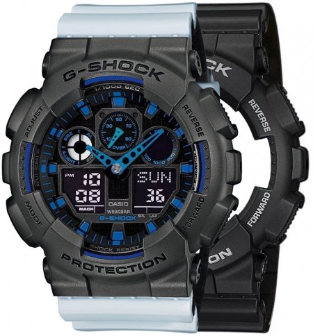 Zegarek męski G-SHOCK SET GA-100-1A2ER + BEZEL 10467795 + PASEK 10527469