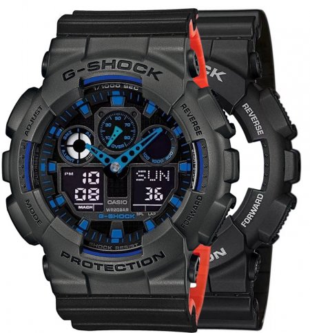 Zegarek męski G-SHOCK SET GA-100-1A2ER + BEZEL 10467795 + PASEK 10577142