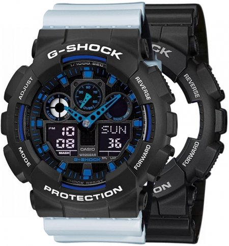 Zegarek męski G-SHOCK SET GA-100-1A2ER + BEZEL 10508136 + PASEK 10527469