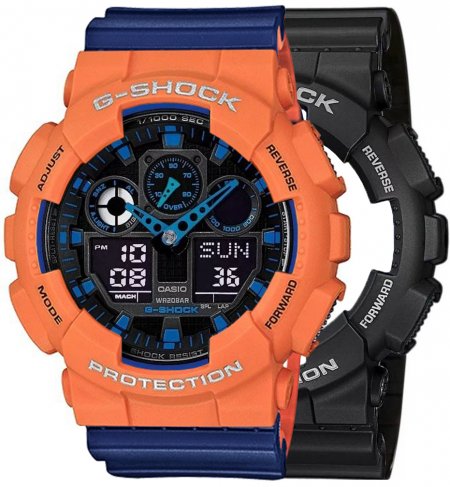 Zegarek męski G-SHOCK SET GA-100-1A2ER + BEZEL 10589006 + PASEK 10527467