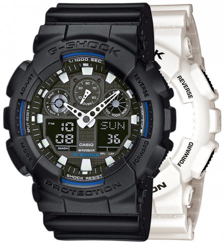 Zegarek męski G-SHOCK SET GA-100B-7AER + BEZEL 10358741 + PASEK 10347688