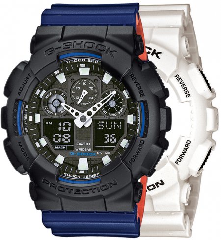 Zegarek męski G-SHOCK SET GA-100B-7AER + BEZEL 10358741 + PASEK 10527467